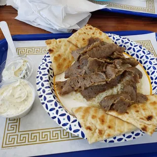Gyro meat and rice