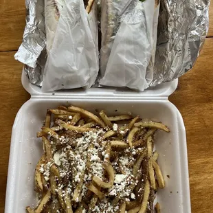 2 Lamb Beef Gyro Combo + Greek Fries