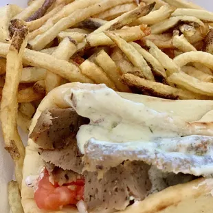 Chicago Style Gyros Sandwich