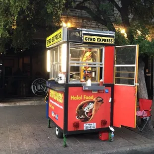 a food cart on the street