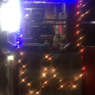 a food truck at night