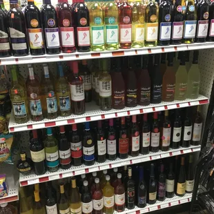 a variety of wines