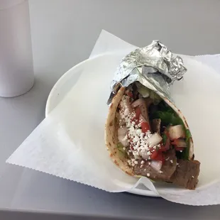 a plate of food on a table