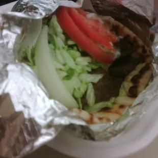 The beef and lamb gyro (minus the cheese).