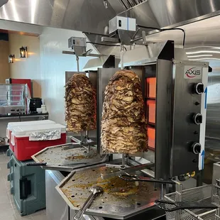 a kitchen with a lot of food