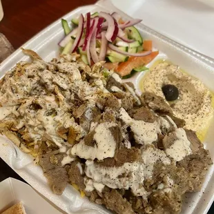 Shawarma combo plate