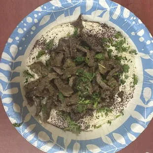 a plate of food on a table