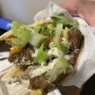 Lamb and beef gyro