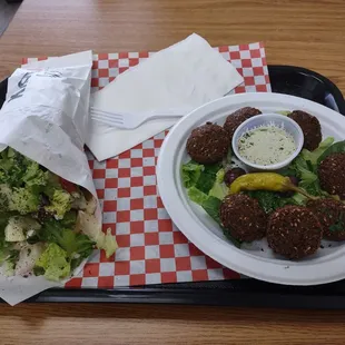 Gyro and large falafel.