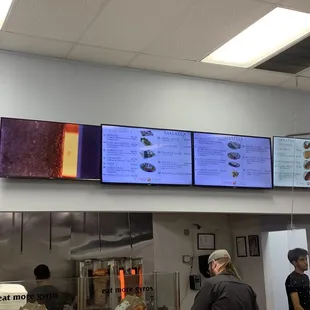 menus on the wall