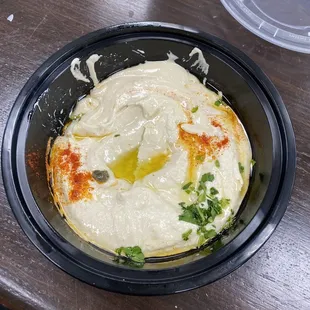 a bowl of hummusd hummus