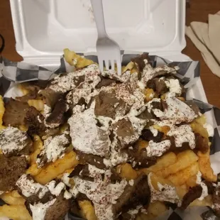 Loaded gyro fries