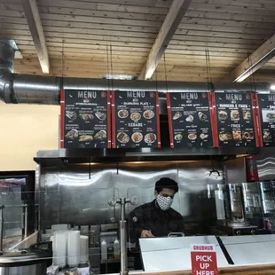 Menu and super nice guy making it