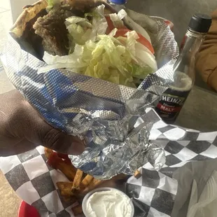 The Gyro Guy and fries!