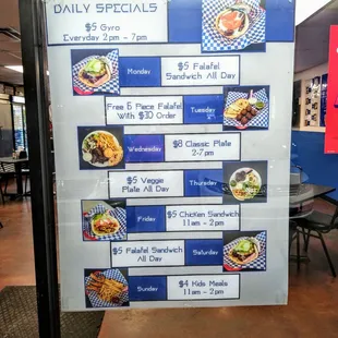 Daily specials
