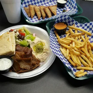 Pick 4 combo, Gyro Wontons