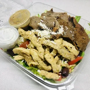 Chicken and Lamb Greek Salad