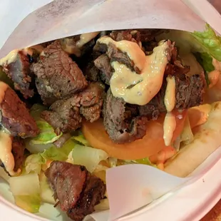 Lamb kabob gyro