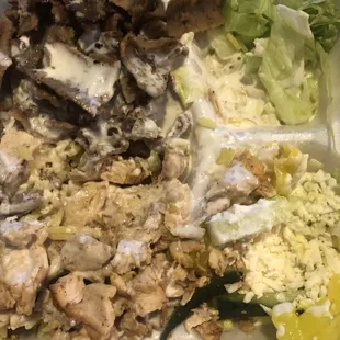 Combo platter with chicken and lamb! This was amazing!
