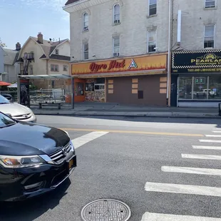 a car parked on the side of the road