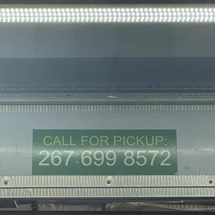 Call for pickup