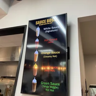 They have five different sauces for your customization.
