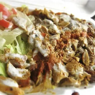 a close up of a plate of food