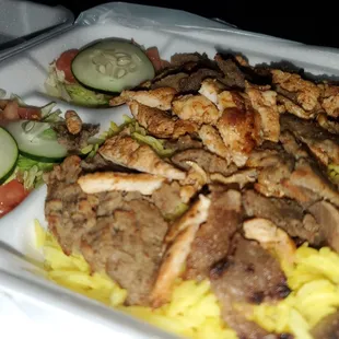 Lamb and chicken combo