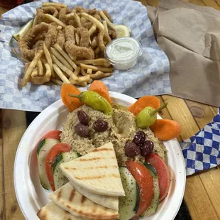 a plate of food on a table