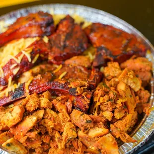 a close up of a plate of food