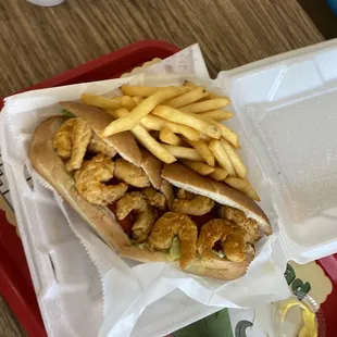 Shrimp Po-Boy Sub Combo