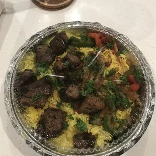 Lamb Kabob Platter