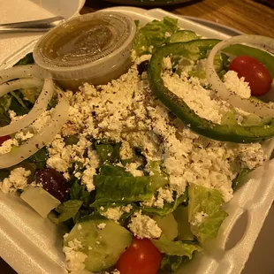 Greek Salad, minus the potato salad!