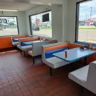 the inside of a restaurant
