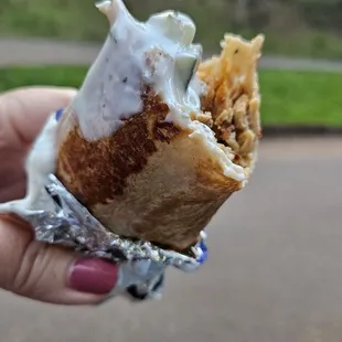 Yummy Shawarma wrap to share!