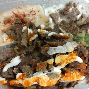 a close up of a plate of food