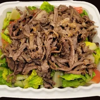 beef Shawarma over salad