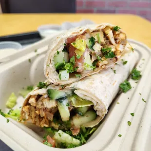 Chicken shawarma wrap