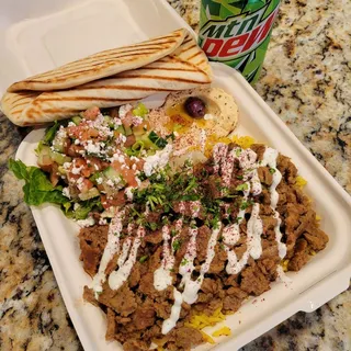 Lamb and Beef Shawarma Plate