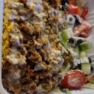 The least amount of lamb I have ever had in my whole life from a halal place.
