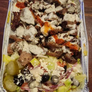 Gryo plate over rice