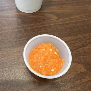 a bowl of food on a table