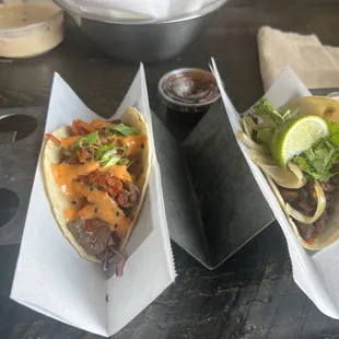 K-pop taco and Al pastor taco