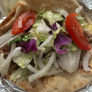 Lamb and Beef Kebab Wrap!!