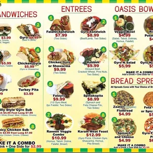 As you can see here the menu is very easy to navigate through.