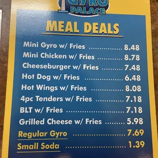 Meal deals 4/2021