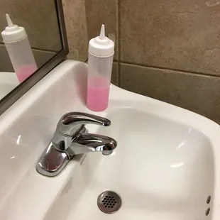 The soap bottle in the women's bathroom. lol