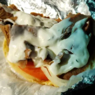 a close up of a sandwich