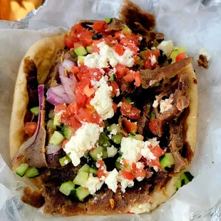 Loaded Gyro no banana peppers