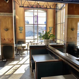 a view of the inside of a restaurant